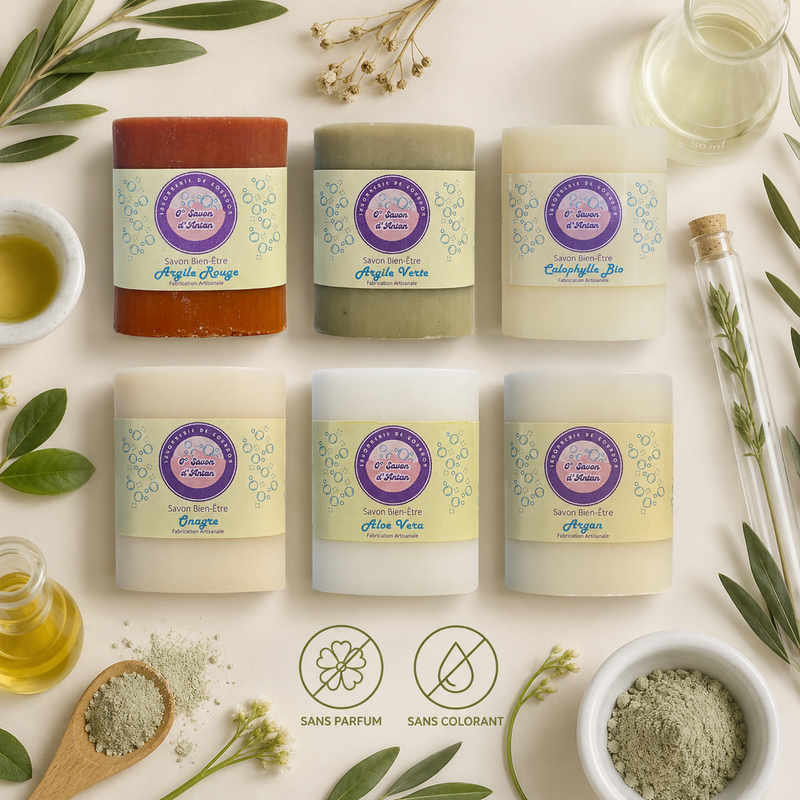 Savon 110g | Enrichi à l'Huile Végétale ou Argile