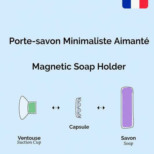 Porte-savon minimaliste aimanté