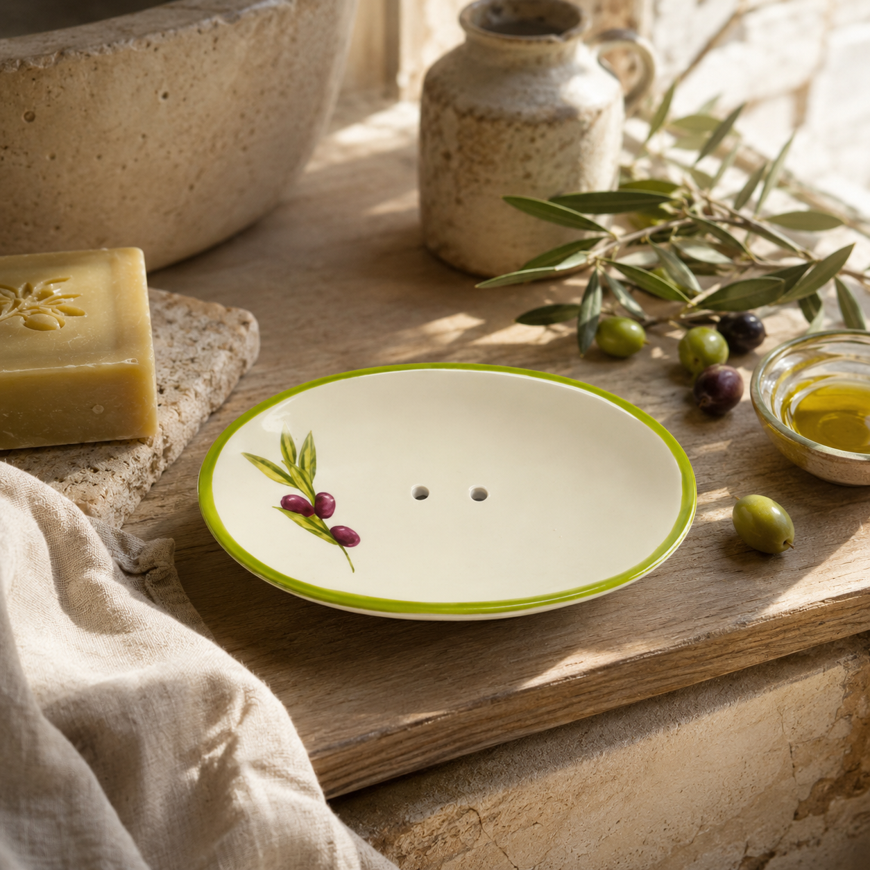 Porte savon - Olive